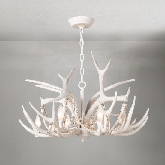 Luster Gaze Coastal Antler Chandelier - Background Shot
