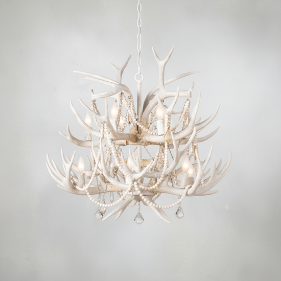 Luster Gaze Coastal Antler Chandelier - Background Shot