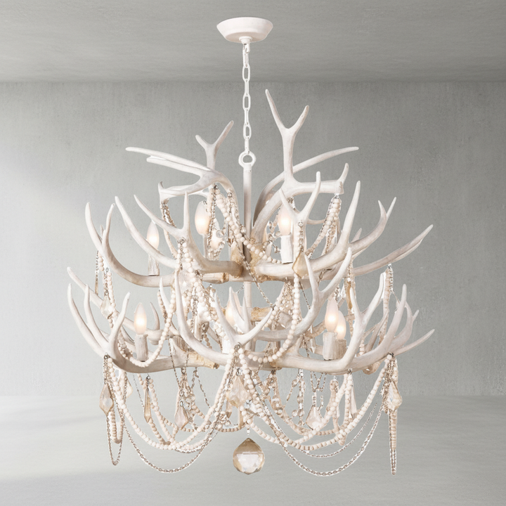 Luster Gaze Coastal Antler Chandelier - Background Shot