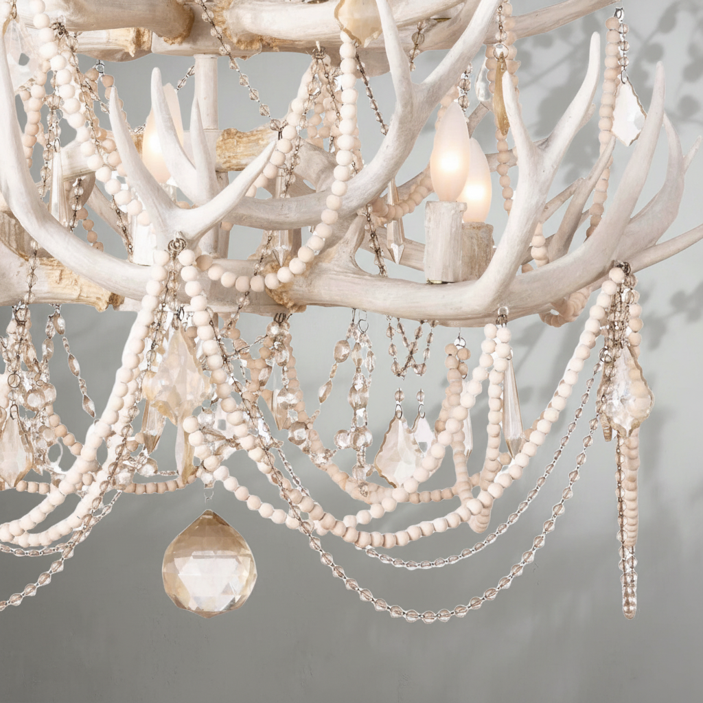 Luster Gaze Coastal Antler Chandelier - Background Shot