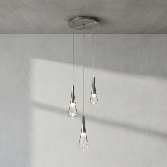 Luster Gaze Aqueous Bloom Round LED Chandelier - Background Shot