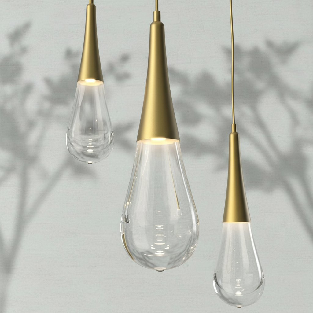 Luster Gaze Aqueous Bloom Round LED Chandelier - Background Shot