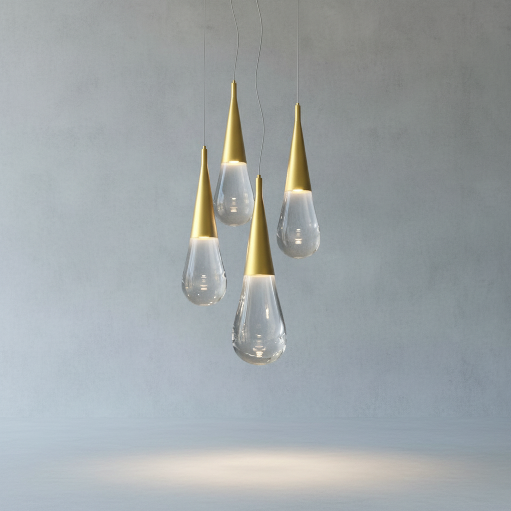Luster Gaze Aqueous Bloom Round LED Chandelier - Background Shot