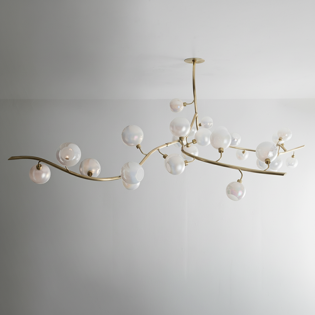 Luster Gaze Aura Branch Glass Globe Chandelier - Background Shot
