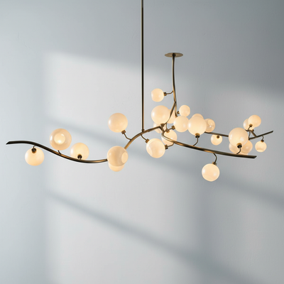 Luster Gaze Aura Branch Glass Globe Chandelier - Background Shot