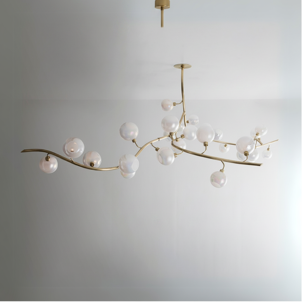 Luster Gaze Aura Branch Glass Globe Chandelier - Background Shot