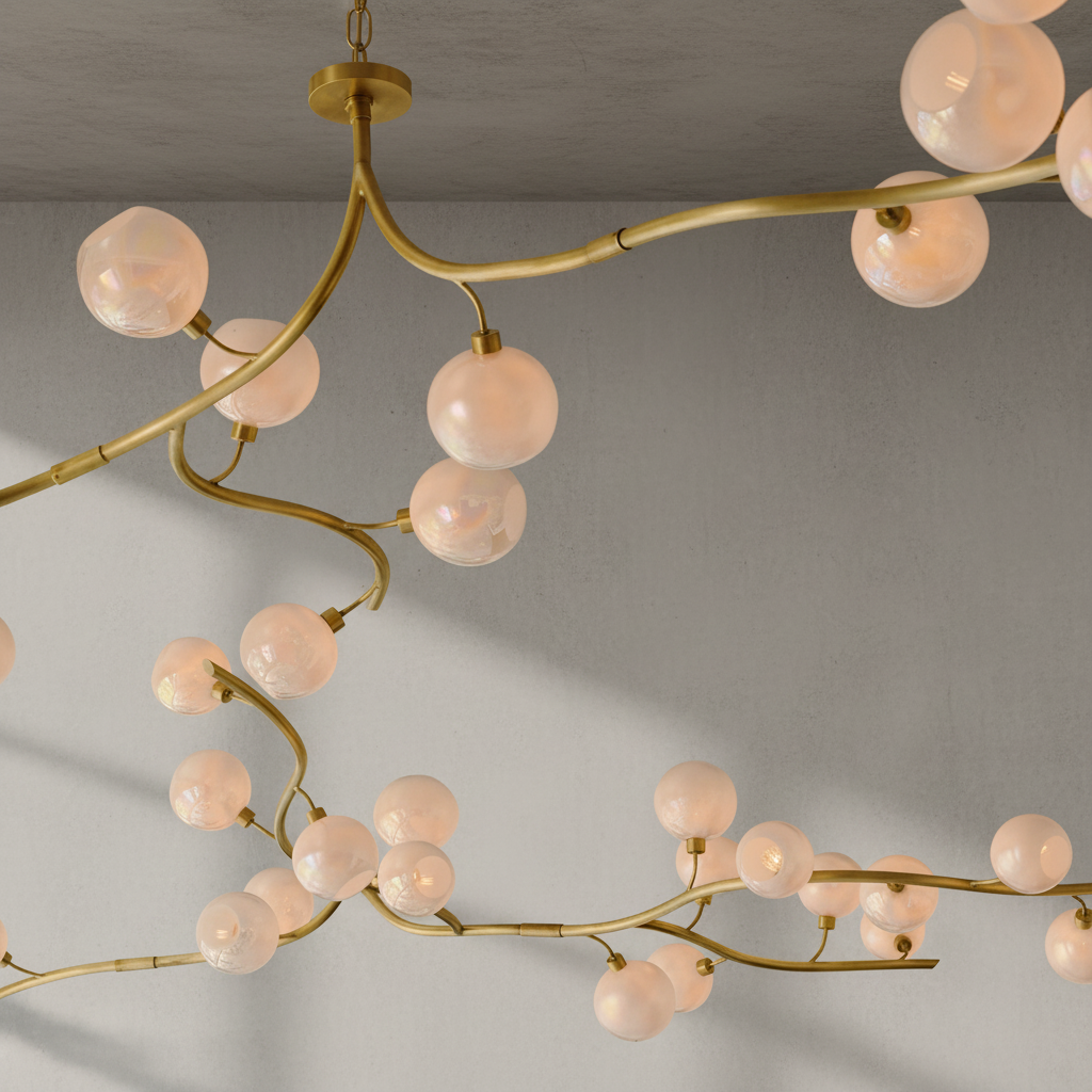 Luster Gaze Aura Branch Glass Globe Chandelier - Background Shot