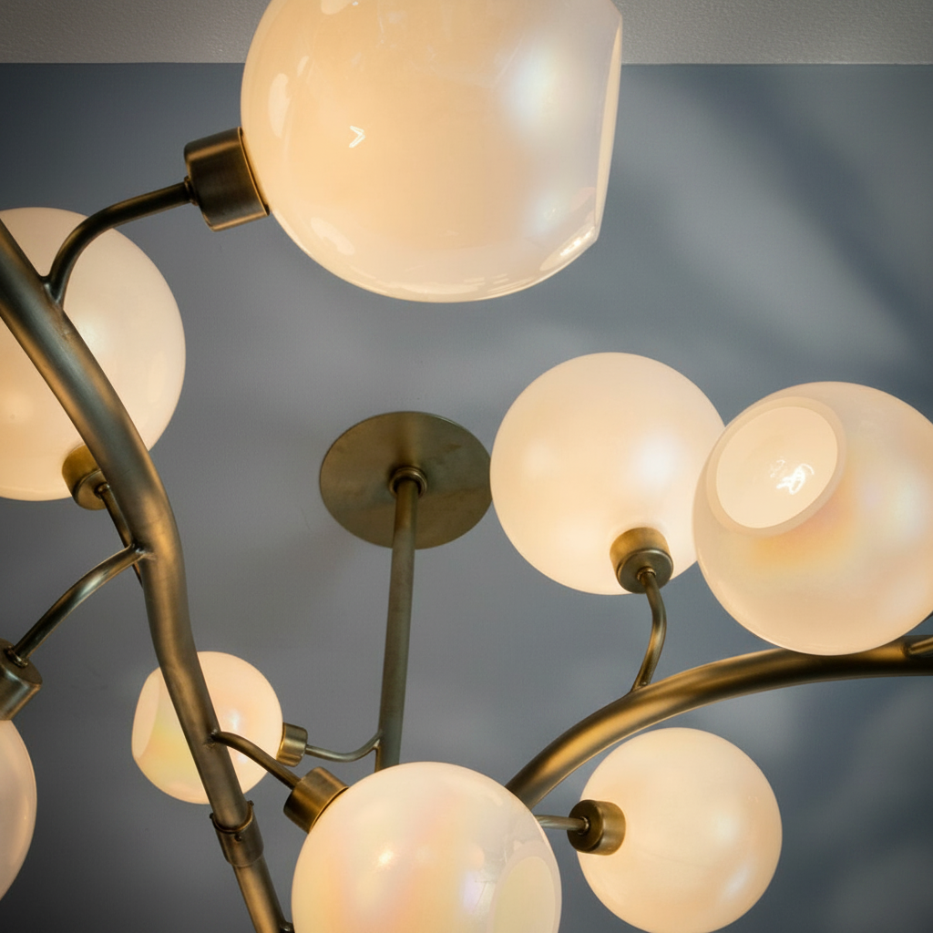 Luster Gaze Aura Branch Glass Globe Chandelier - Background Shot