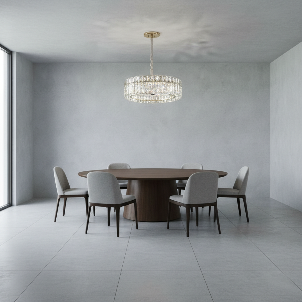 Luster Gaze Celestial Whisper Crystal Fan Chandelier - Background Shot
