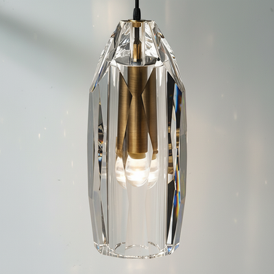 Luster Gaze Radiant Brass Crystal Wall Sconce - Background Shot