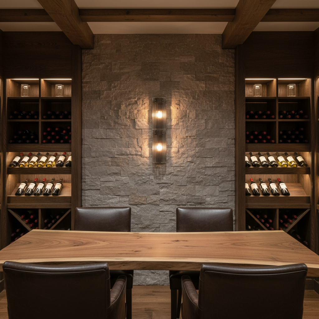 Luster Gaze Radiant Reeded Wall Sconce - luxury American wine room