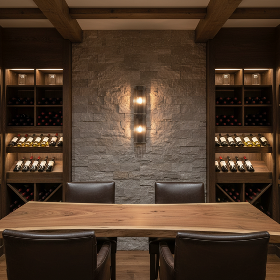 Luster Gaze Radiant Reeded Wall Sconce - luxury American wine room