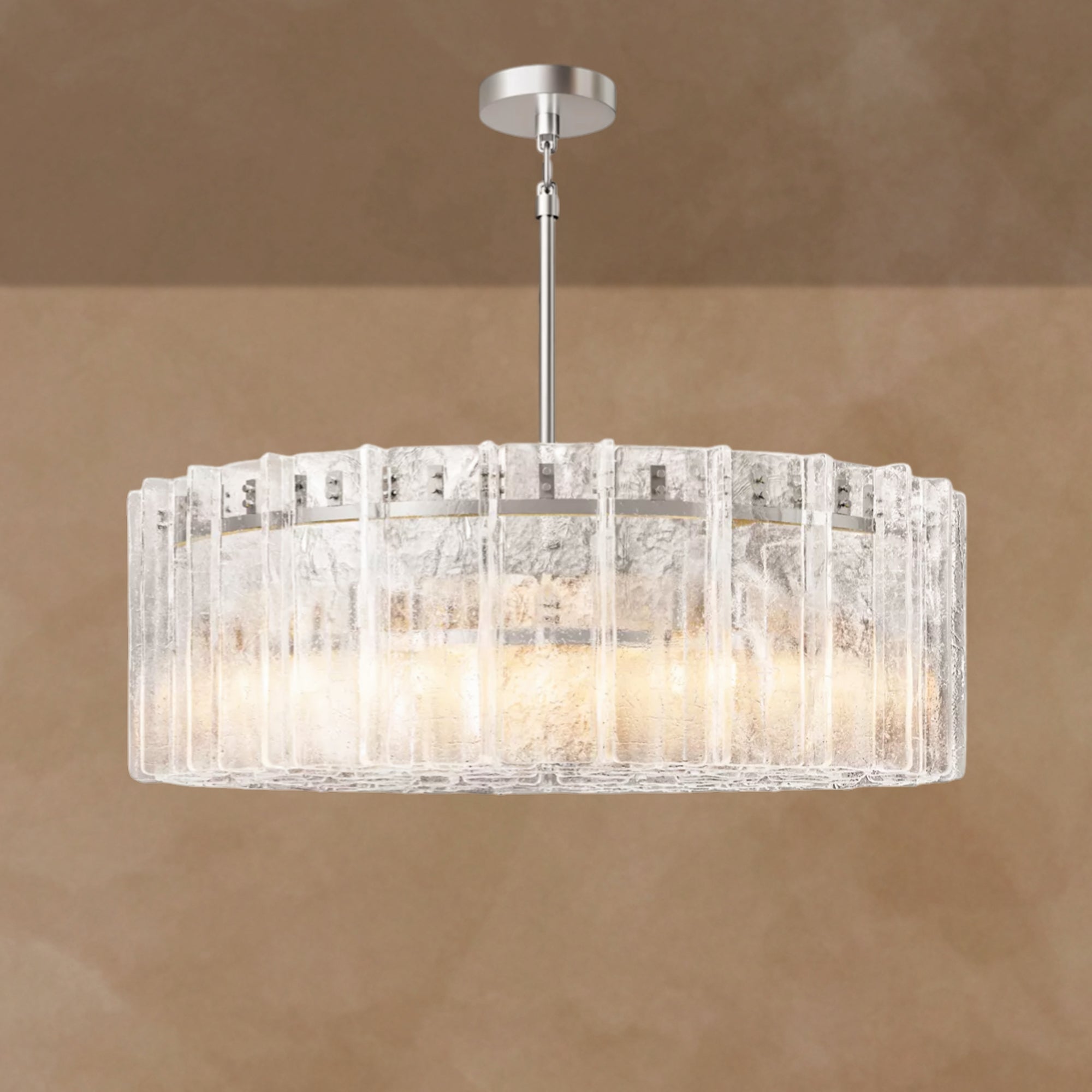 Latrel Clear Glass Round Chandelier 48��