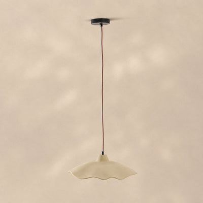 Wavy Edge Microcement Pendant Light for Dining Room & Living Room