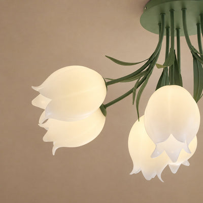 Tricolordeer Lily Flower Acrylic Ceiling Lamp