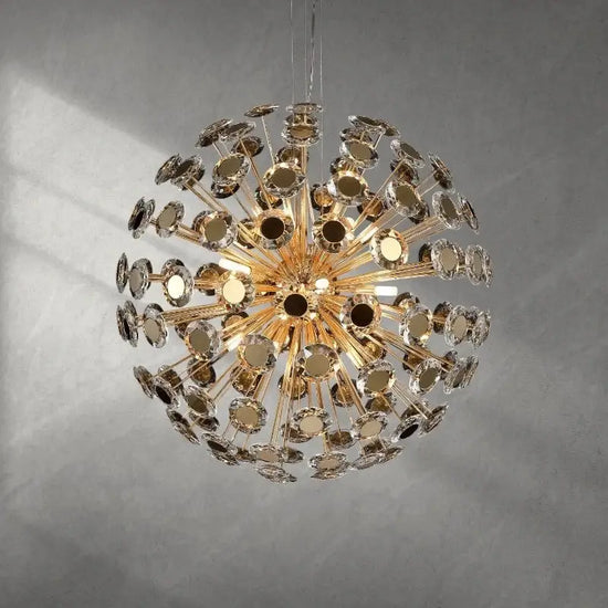 Spherical 18-Light Crystal Chandelier