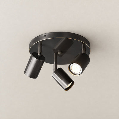 Barrel-Inspired Round Ceiling Light