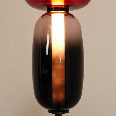 Artisan Hand-Blown Glass Stacked Floor Lamp