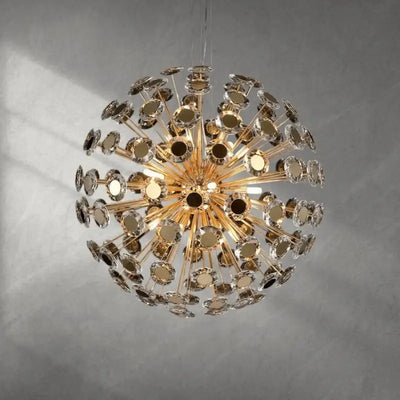 Spherical 18-Light Crystal Chandelier