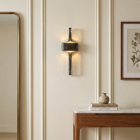 Torch Wall Lamp, 5.9-Inch x H 19.7-Inch, Gold, Warm Light for Living Room
