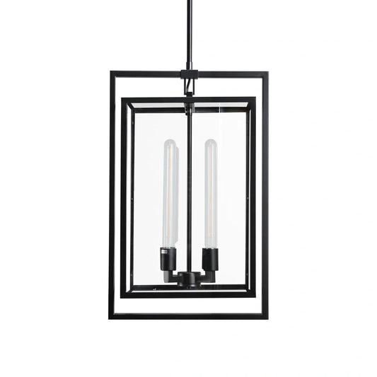 Baker Glass Lantern Modern Pendant 26"34"