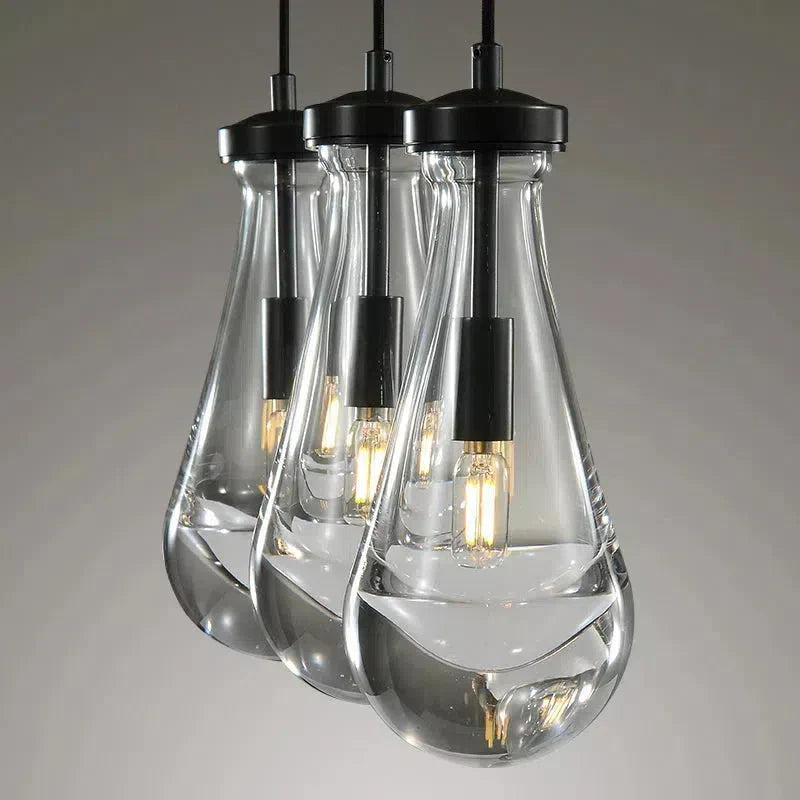 Soltaire Raindrop Linear Chandelier 3-Light 22"