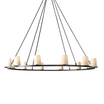Mauillac Fabric Shade Round Chandelier