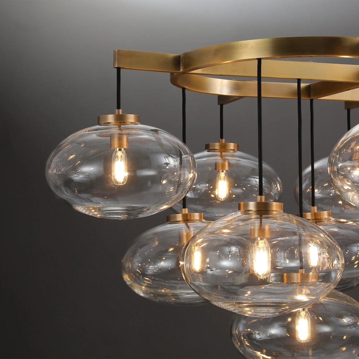 Aurum Clear Glass Linear Chandelier