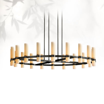 Lavelle Round Milk Glass Chandelier