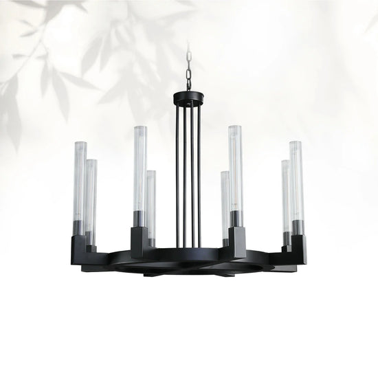 Cannel Glass Round Chandelier