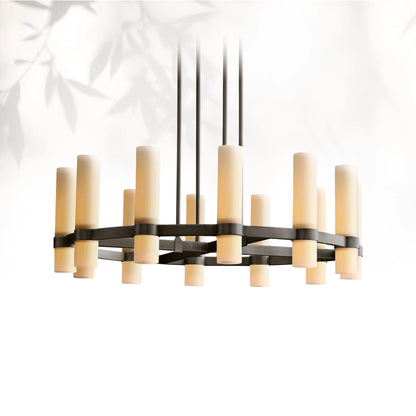 Lavelle Round Milk Glass Chandelier