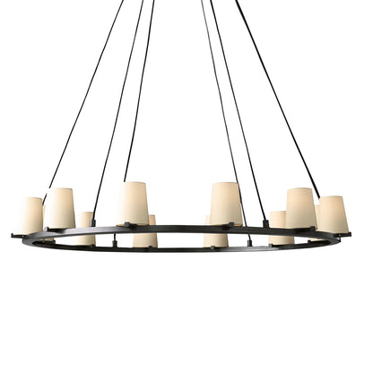 Mauillac Fabric Shade Round Chandelier