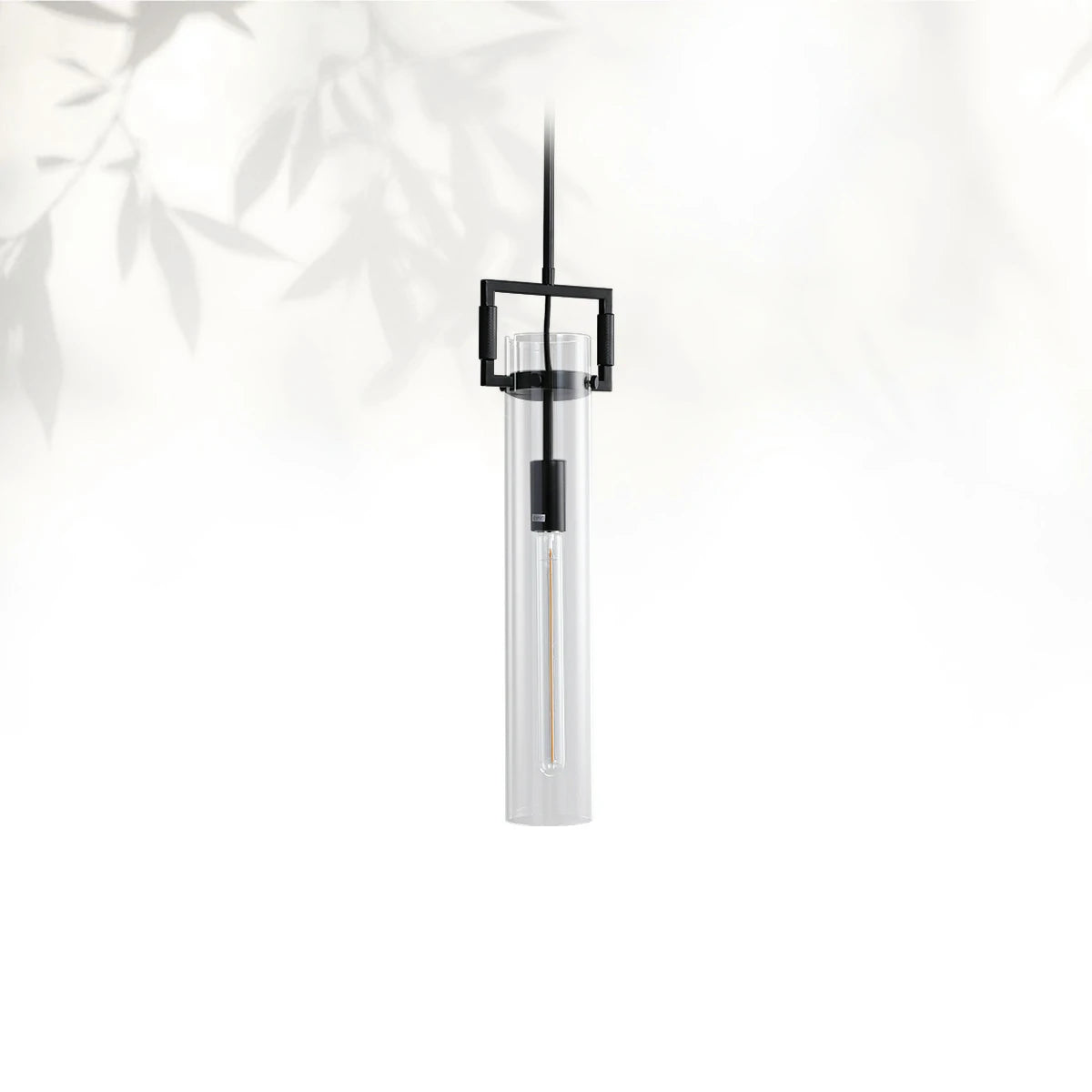 Machine Glass Cylinder Pendant 12" 22"