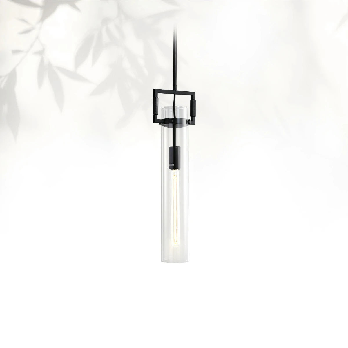 Machine Glass Cylinder Pendant 12" 22"