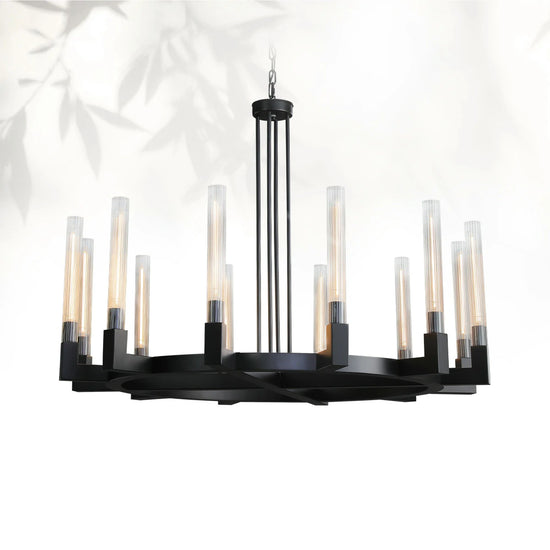 Cannel Glass Round Chandelier