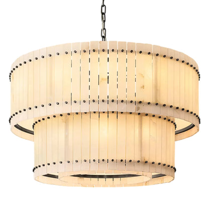 Sant Marco Alabaster Round Tiered Chandelier