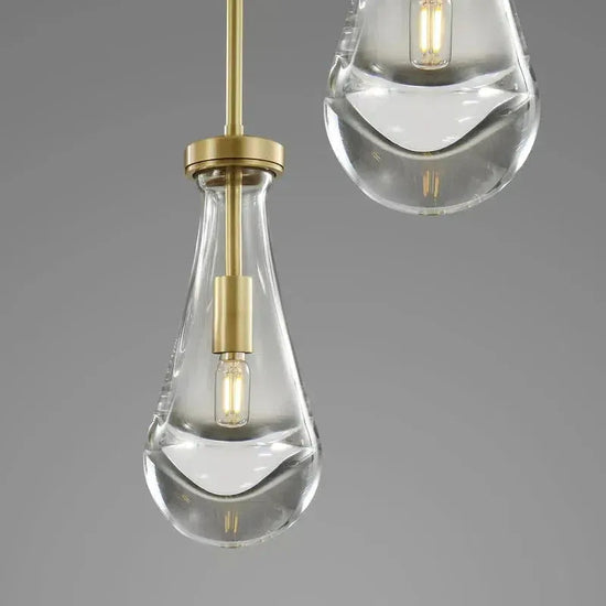 Soltaire Raindrop Linear Chandelier 5-Light 36"