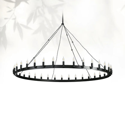 Camins Vintage Candelabra Round Chandelier