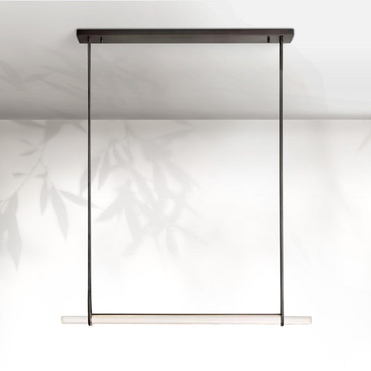 Aedubon Crystal Single Bar Linear Chandelier 60"