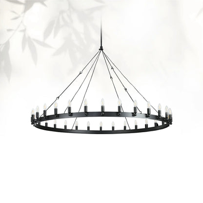 Camins Vintage Candelabra Round Chandelier