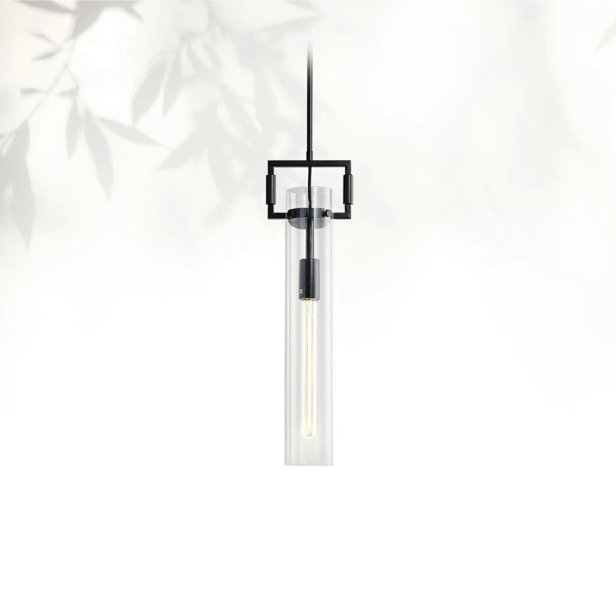 Machine Glass Cylinder Pendant 12" 22"