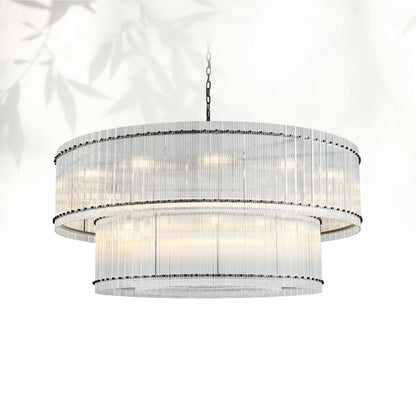 Sun Marcus Two-Tier Glass Round Chandelier 22", 37", 48", 60"
