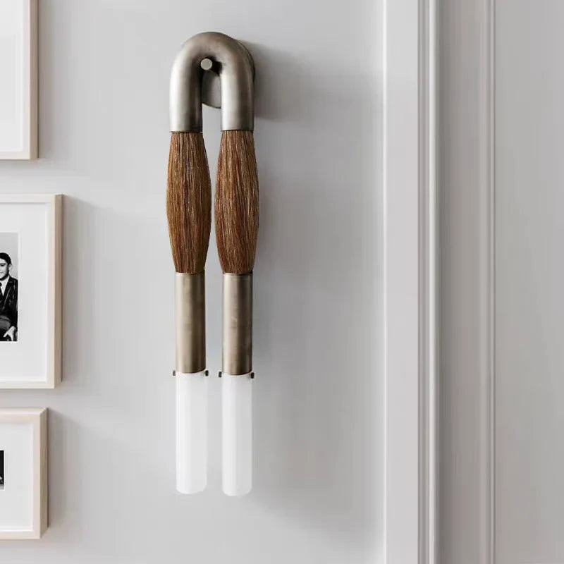Double Head Antonia Horsehair Sconce