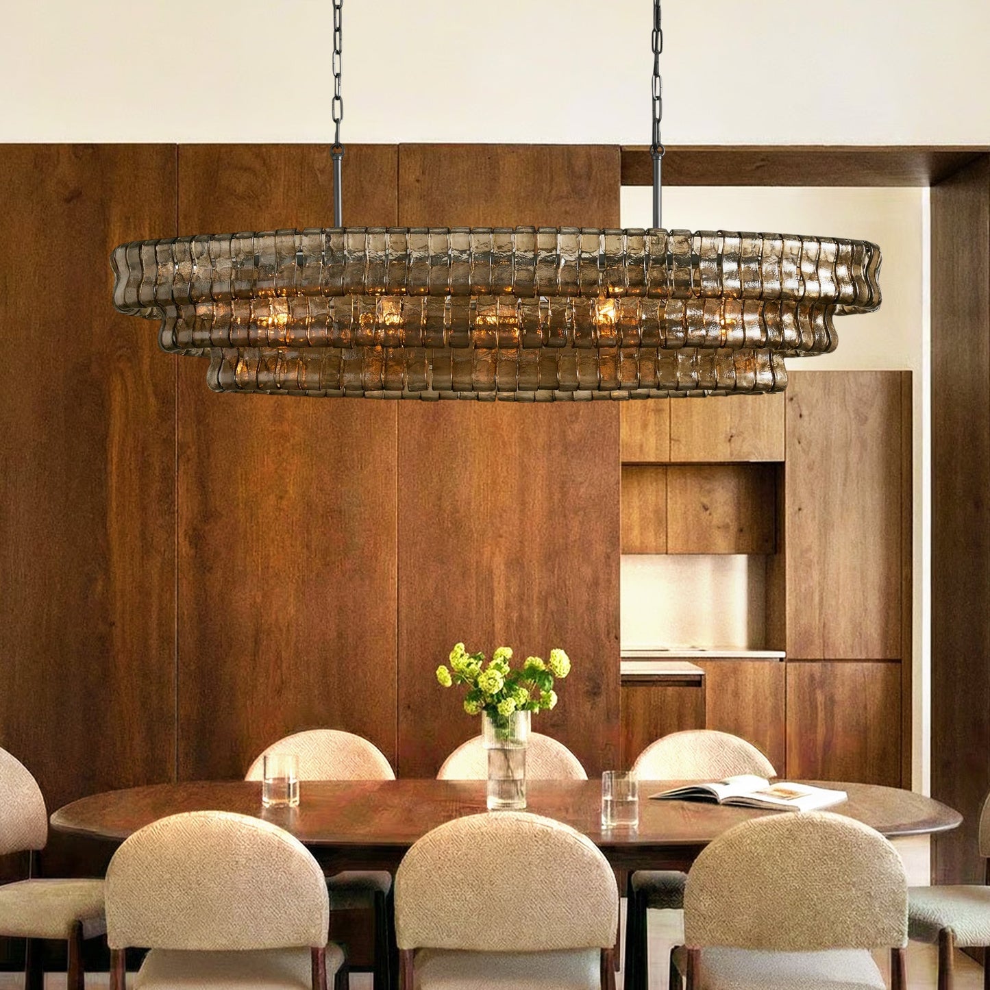 Ghiaccio Oval Chandelier