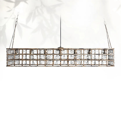 La Cage Rectangular Chandelier 7 Light