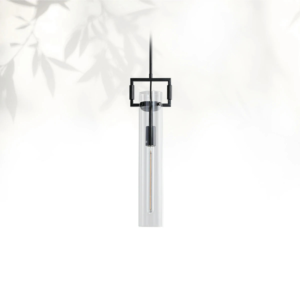 Machine Glass Cylinder Pendant 12" 22"