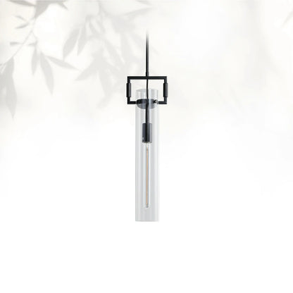 Machine Glass Cylinder Pendant 12" 22"