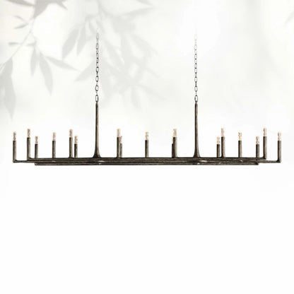 Thaddeas Forged Linear Chandelier 54"/72"/96"
