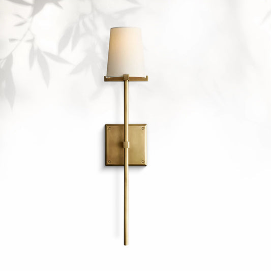 Paricia Fabric Shade Torch Sconce