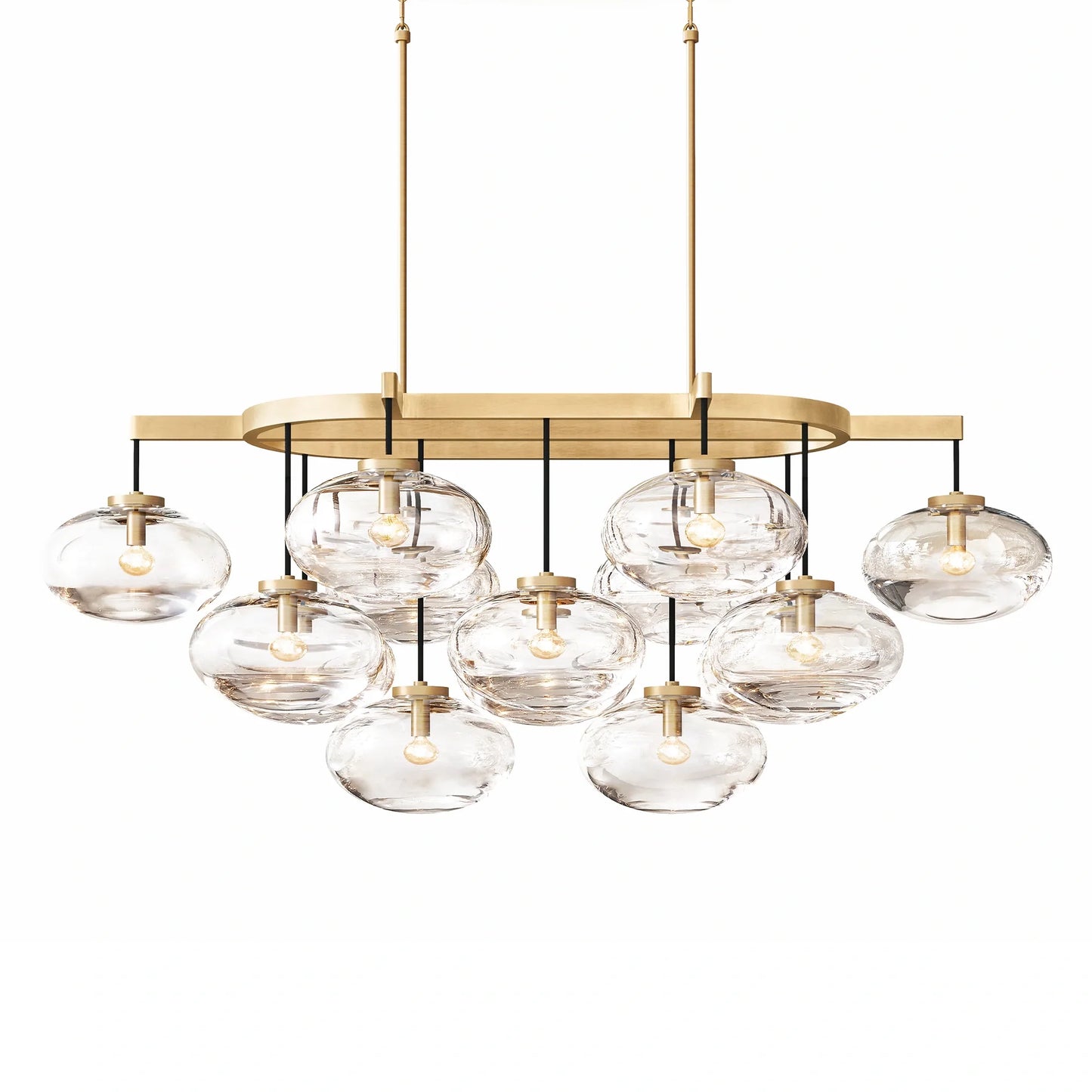 Aurum Clear Glass Linear Chandelier
